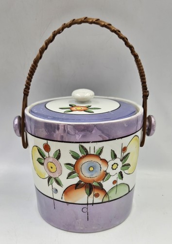Vintage lusterware biscuit jar - lusterware,